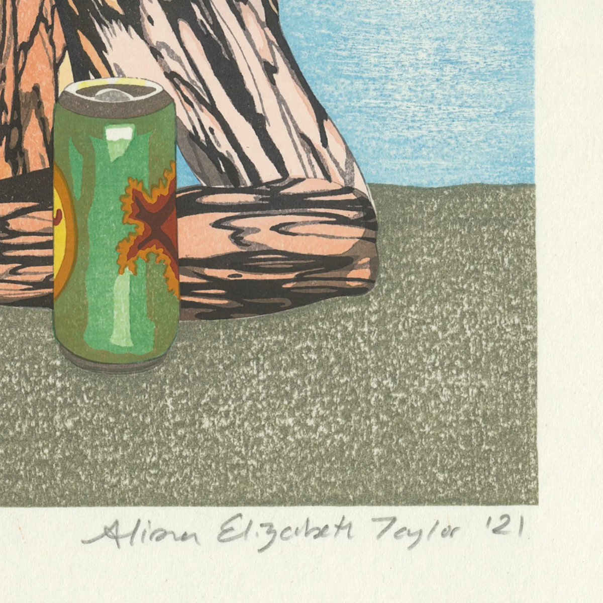 アリソン・エリザベス・テイラー「Poolside」サイン画像 Alison Elizabeth Taylor「Poolside」