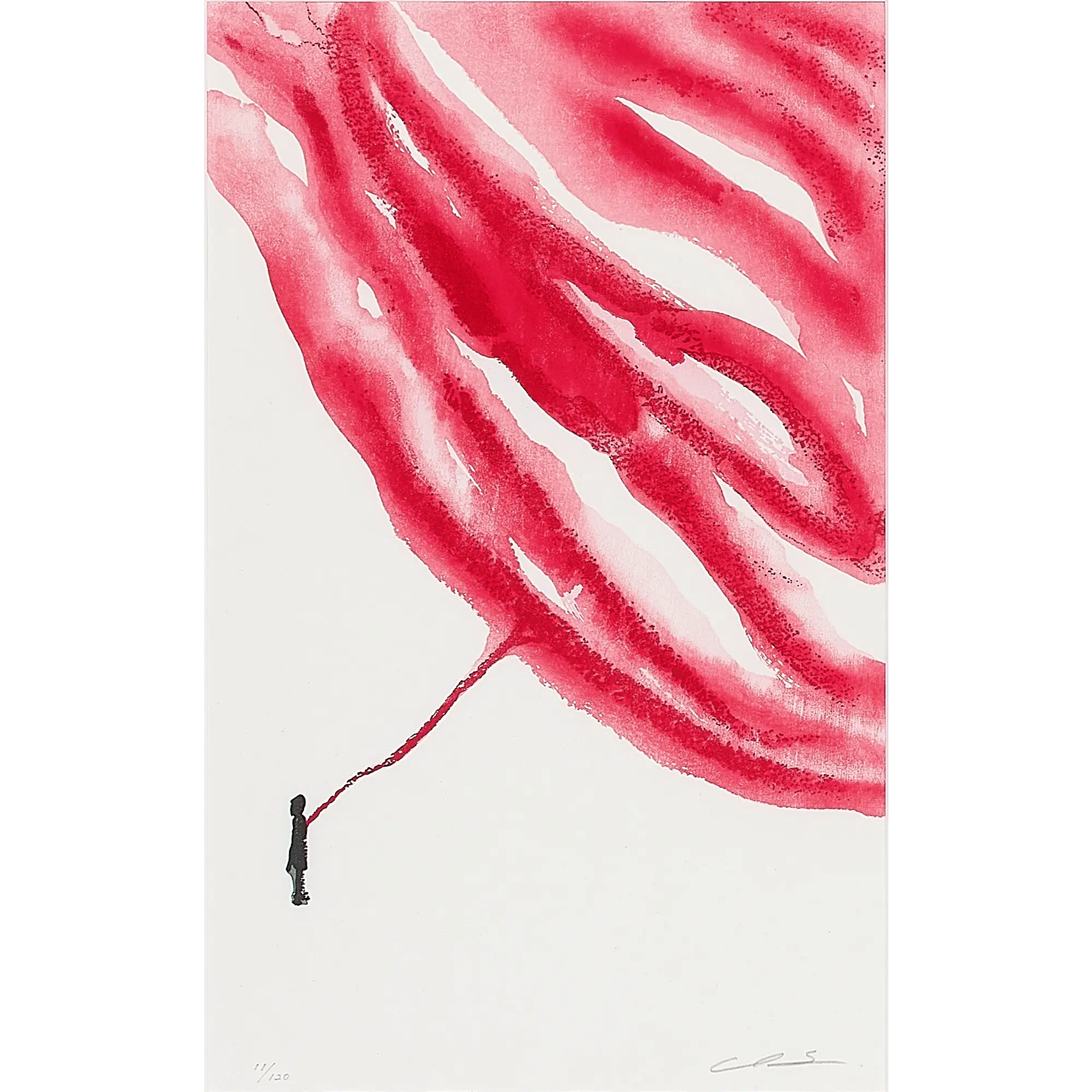 塩田千春「Connected to the Universe -Red Waves-」