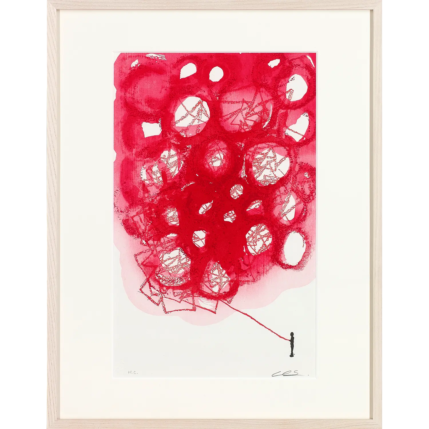塩田千春「Connected to the Universe -Red Circles-」