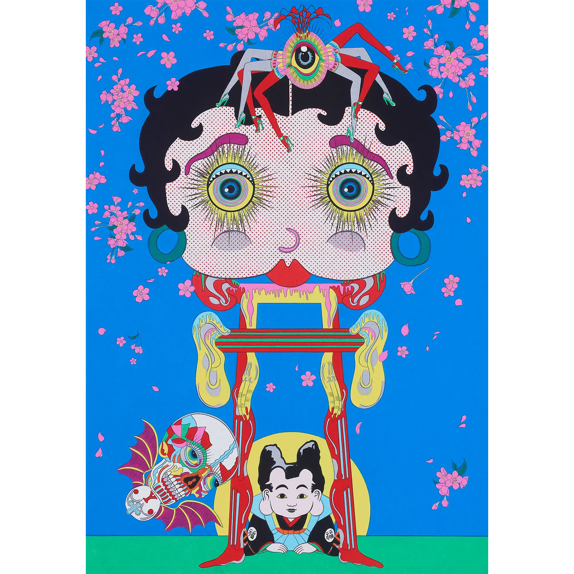 田名網敬一「藍御前」 Keiichi Tanaami「Lady Indigo」
