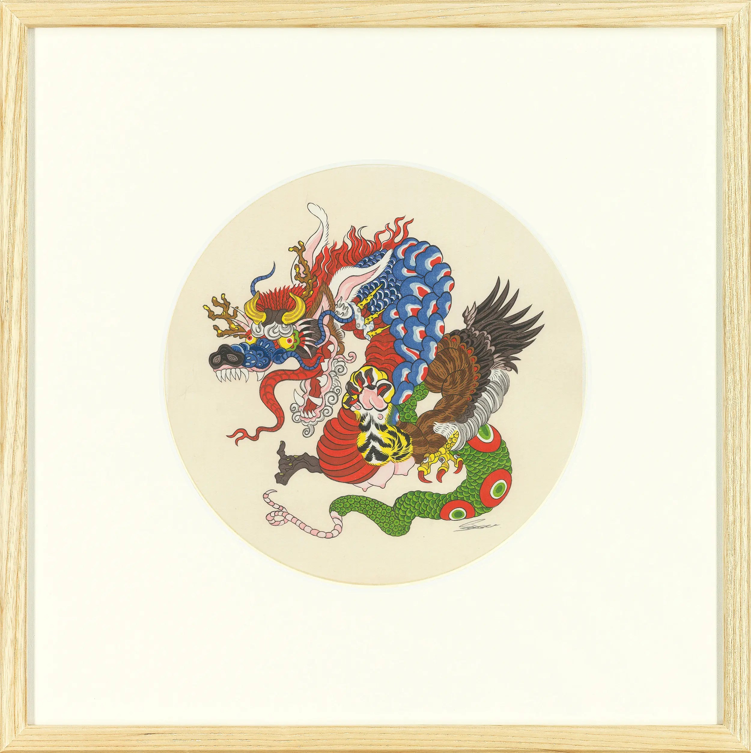 feebee「寿という獣 辰」額付き画像 The Beast Known as Kotobuki - Dragon -