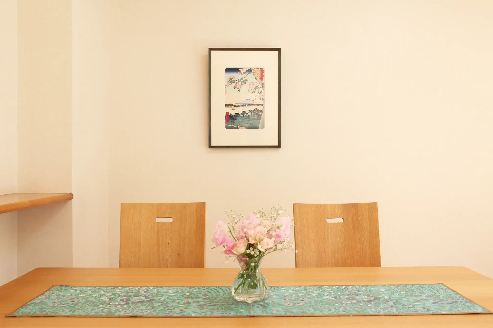 <Ukiyo-e for 2026> Set C-1 : “Hiroshige’s Seasonal Landscape Prints × Adachi Original Frame with Ash Brown Finish”