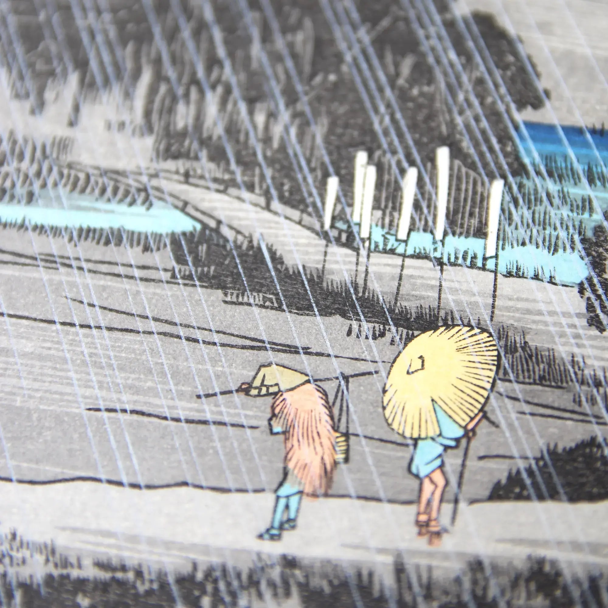 歌川広重「江戸近郊八景 吾嬬社夜雨」写真