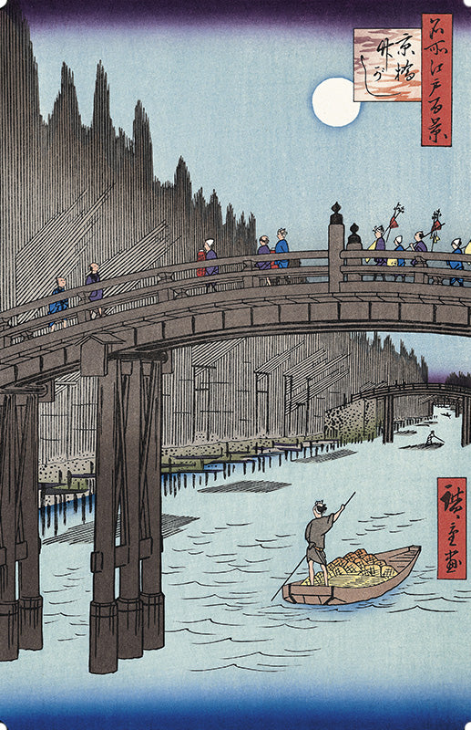 Utagawa Hiroshige（歌川広重） 名所江戸百景 京橋竹がし｜浮世絵・木