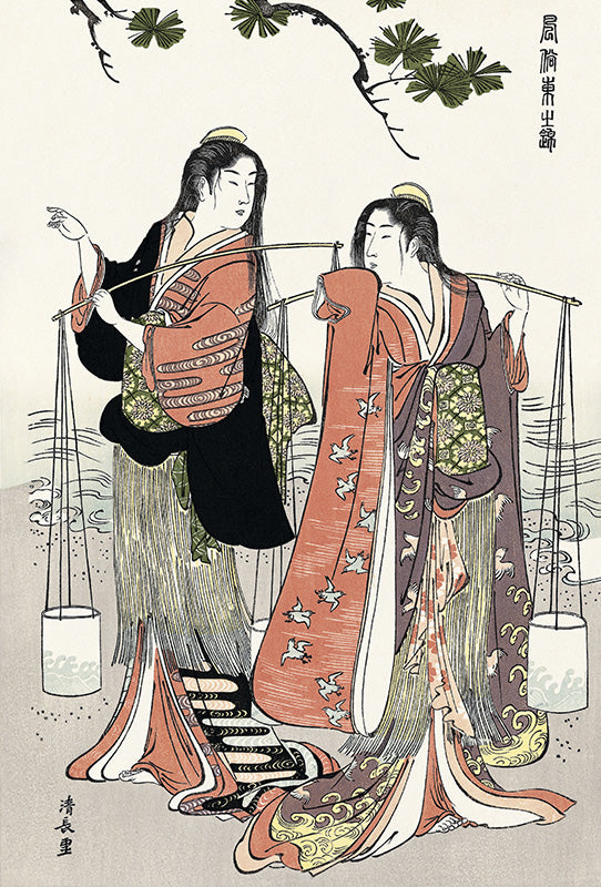 Torii Kiyonaga（鳥居清長） 風俗東之錦 汐汲み｜浮世絵・木版画の