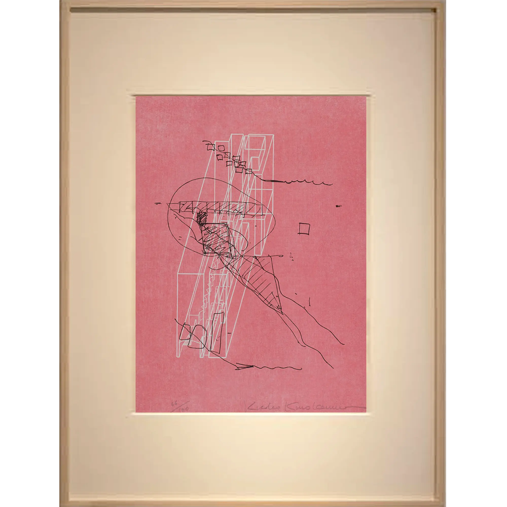 黒川紀章「切断」額付き画像 Kisho Kurokawa「Sever」