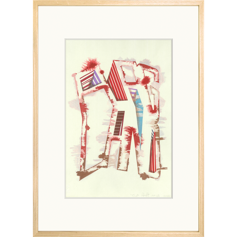 リンダ・ヘリット「Flagland」額付き画像 Linda Herritt「Flagland」