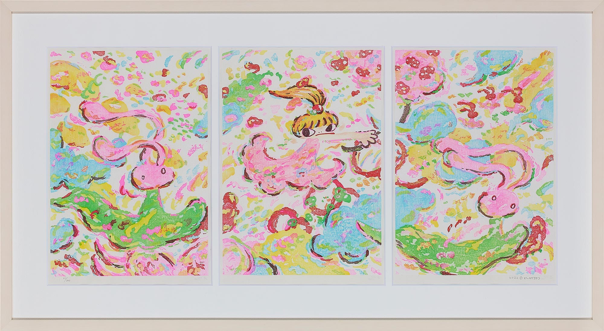 ロッカクアヤコ「無題2」額付き画像 Ayako Rokkaku「Untitled 2」