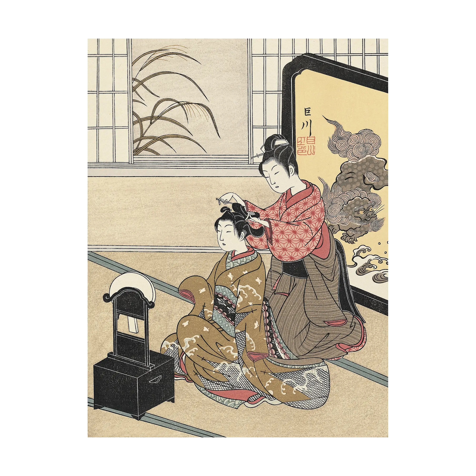 Suzuki Harunobu(鈴木春信) Autumn Moon of the Mirror -Eight Suzuki Harunobu(鈴木春信) Autumn Moon of the Mirror -Eight