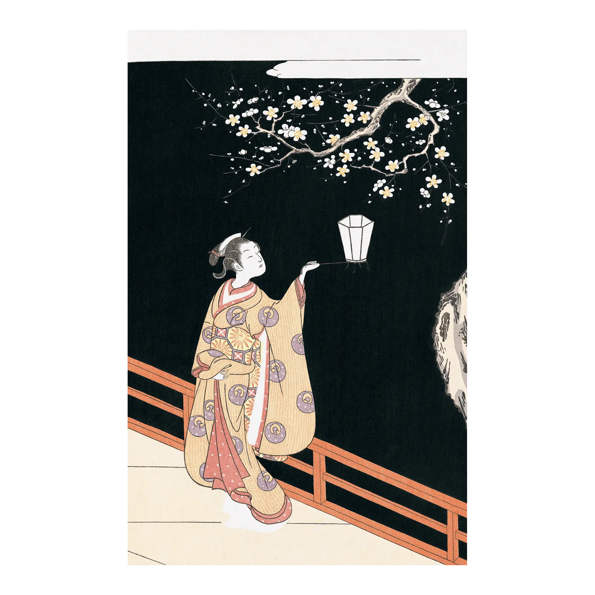 鈴木春信「夜の梅」アダチ版復刻浮世絵
