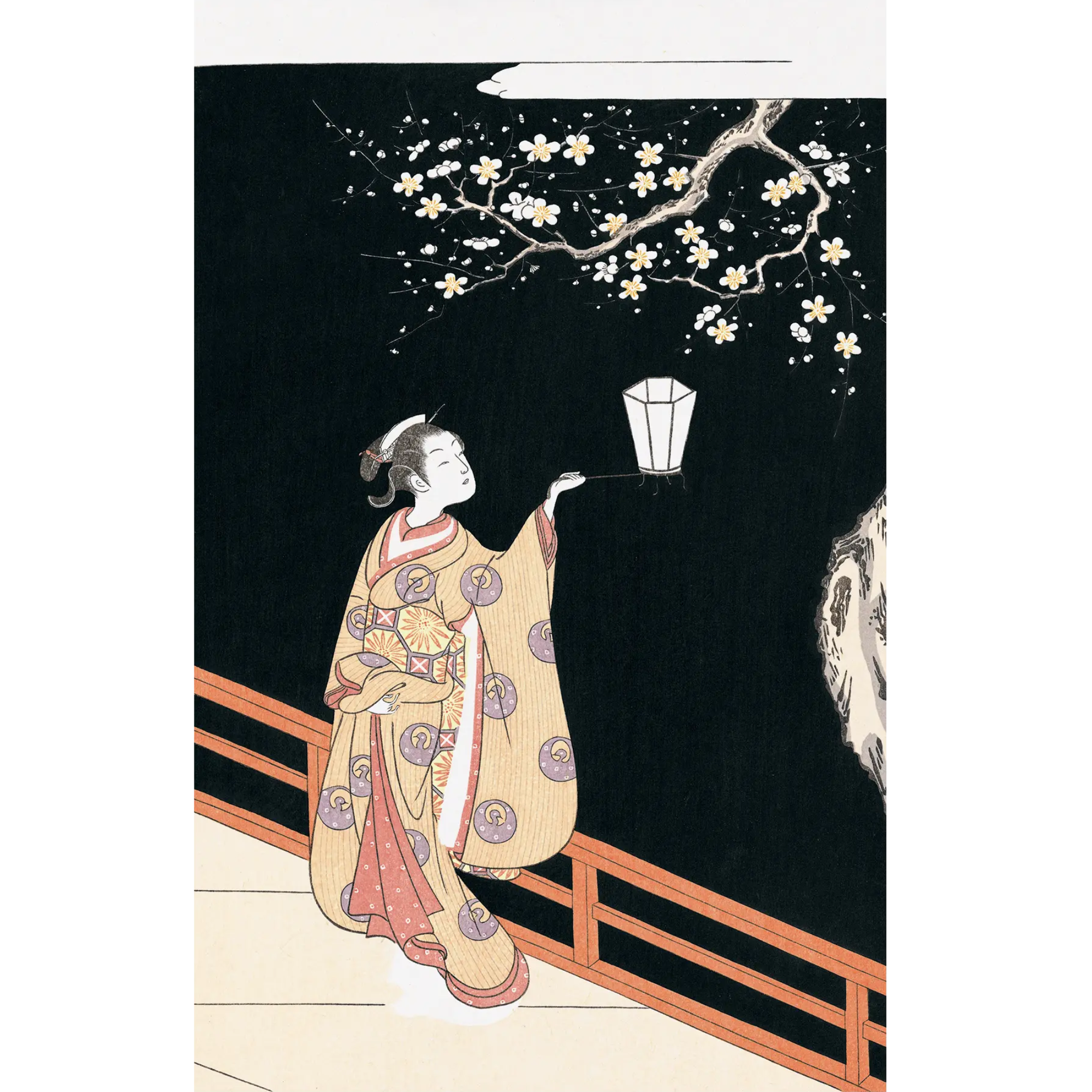 鈴木春信「夜の梅」アダチ版復刻浮世絵