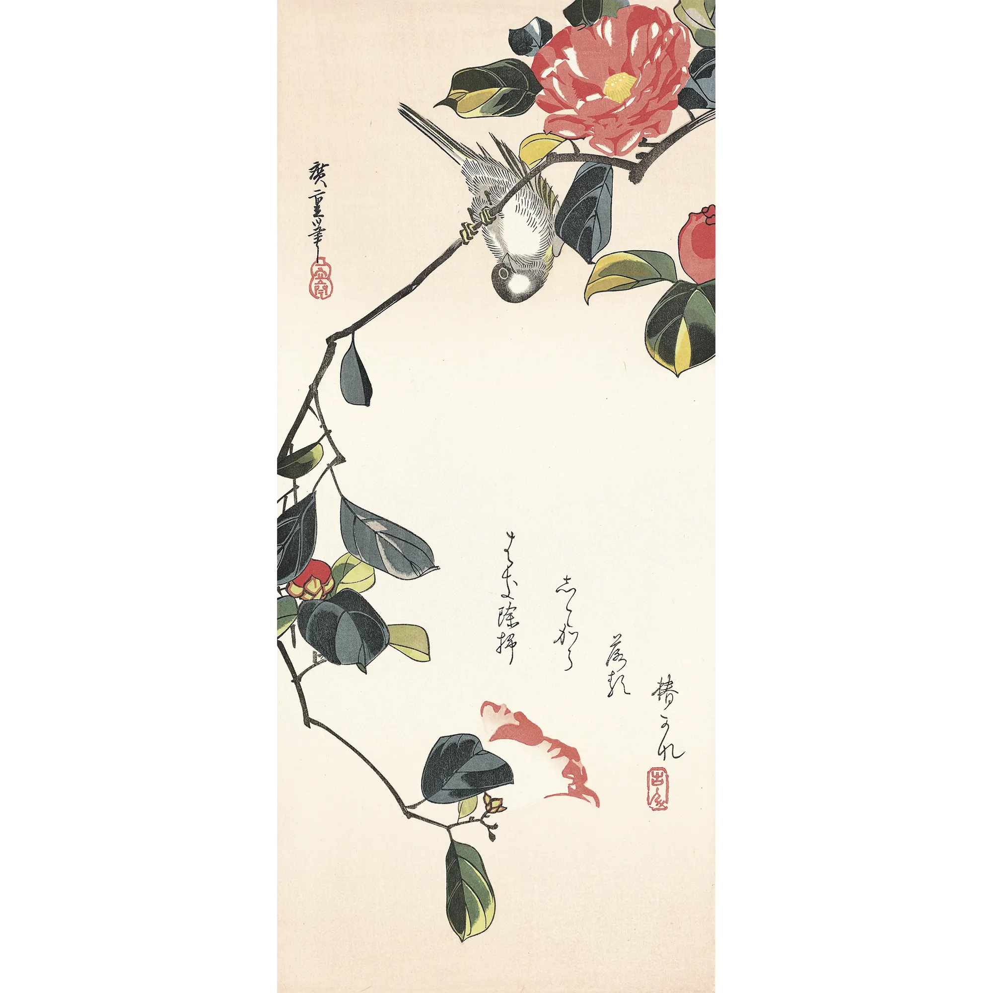 Utagawa Hiroshige(歌川広重) 歌川広重「椿に鷽」|オンラインストア Utagawa Hiroshige(歌川広重) 歌川広重「椿に鷽」|オンラインストア