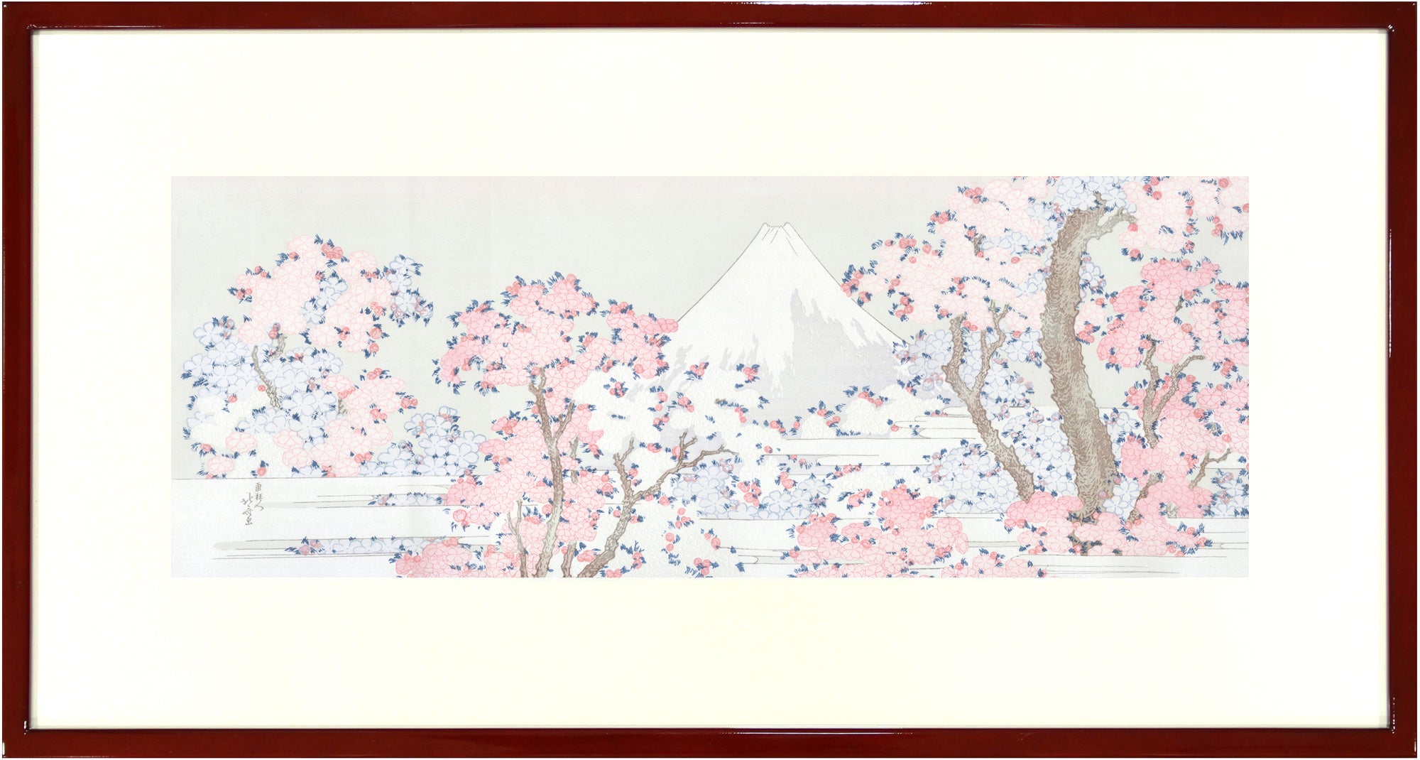 葛飾北斎「桜花に富士図」《特別仕様額付》