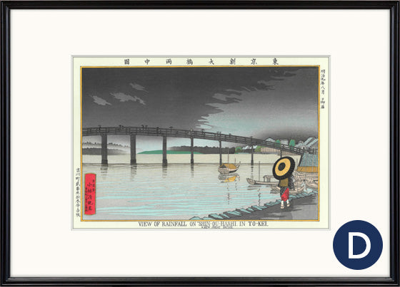 View of Tokyo's Shin-Ohashi Bridge in Rain