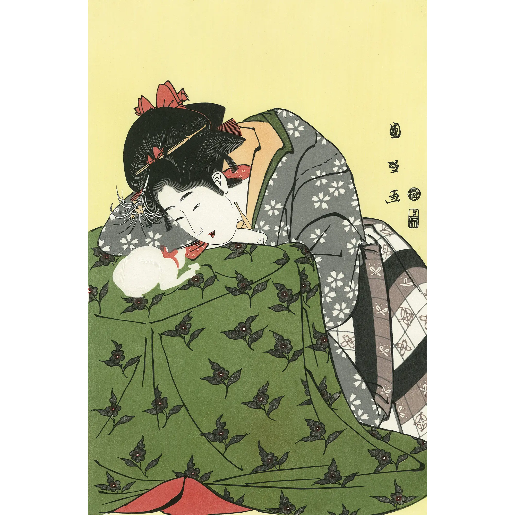 Utagawa Kunimasa（歌川国政） 歌川国政「猫に美人」｜オンライン