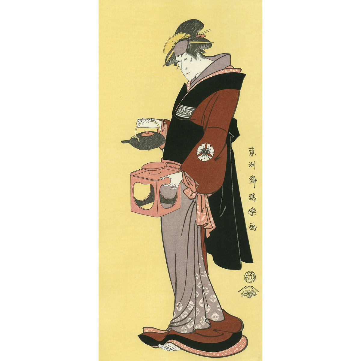 東洲斎写楽「松本米三郎 仲居おつゆ」アダチ版復刻浮世絵