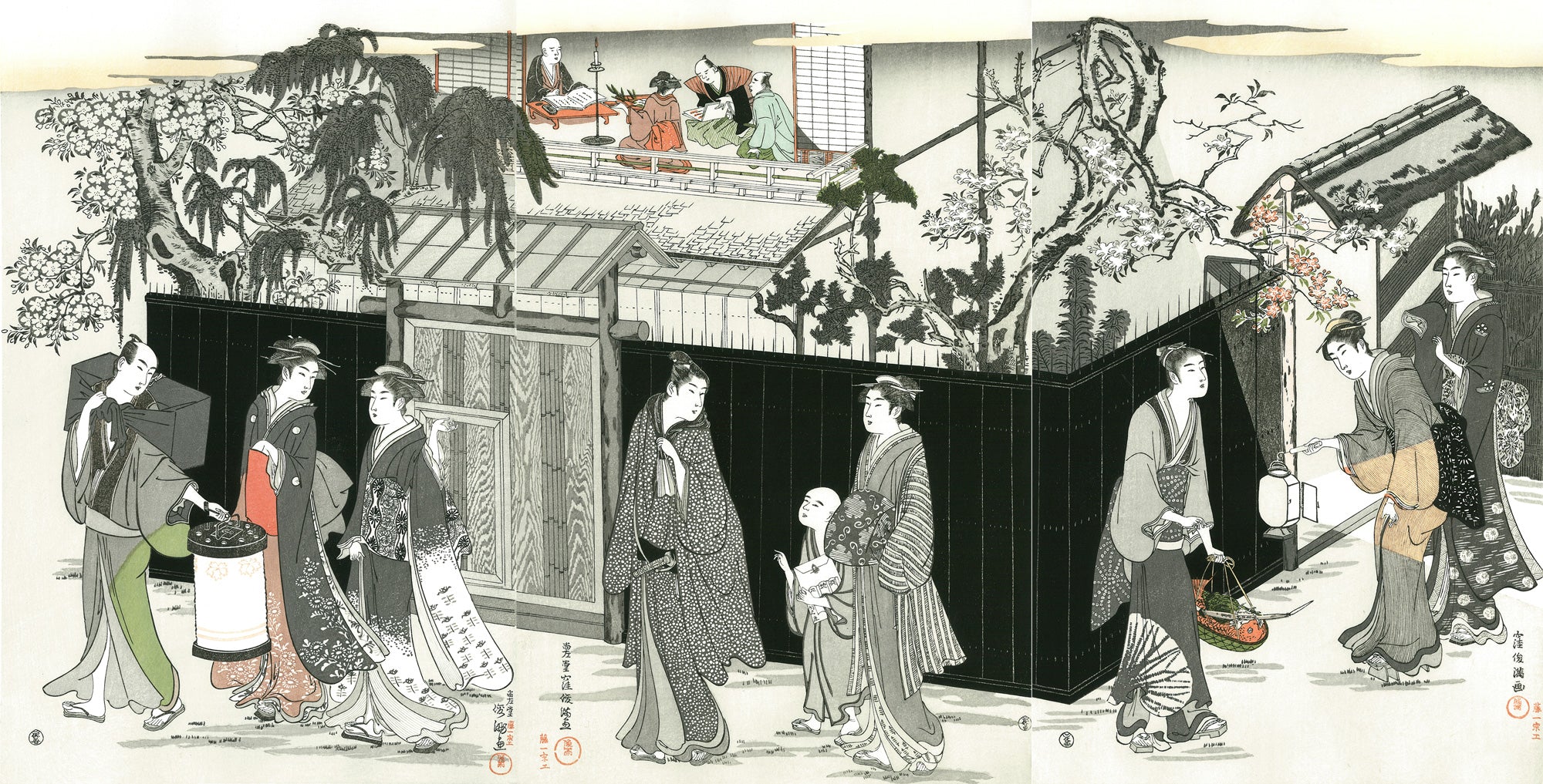 窪俊満「夜の句会」アダチ版復刻浮世絵