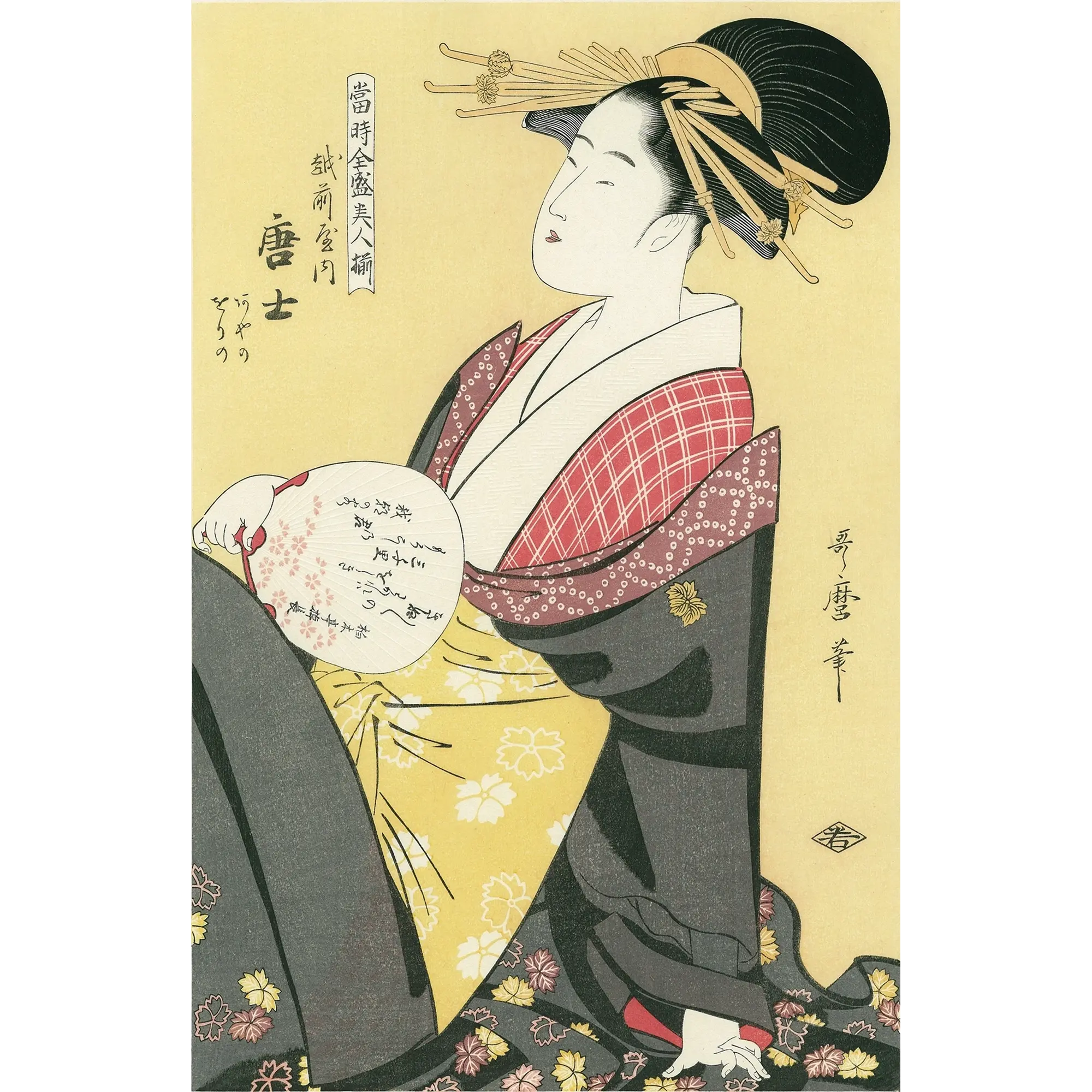 Kitagawa Utamaro(喜多川歌麿) 喜多川歌麿「当時全盛美人揃 越前屋内 Kitagawa Utamaro(喜多川歌麿) 喜多川歌麿「当時全盛美人揃 越前屋内