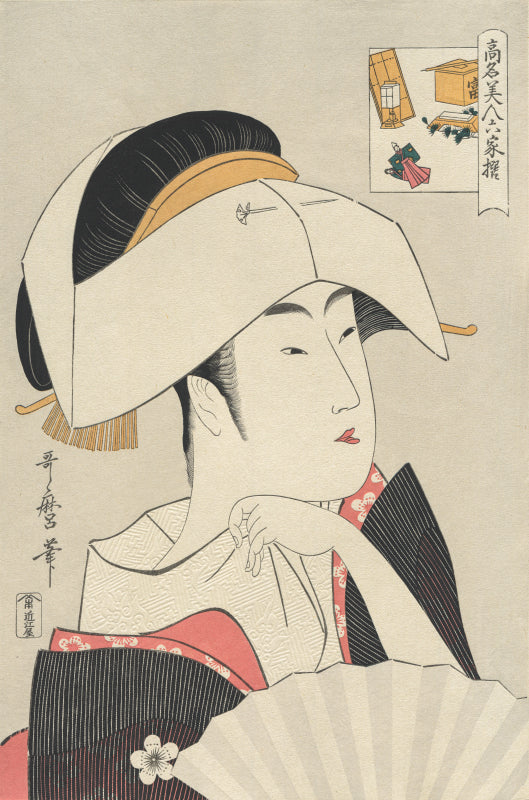 Kitagawa Utamaro（喜多川歌麿） 高名美人六家撰 富本豊雛｜浮世絵・木 