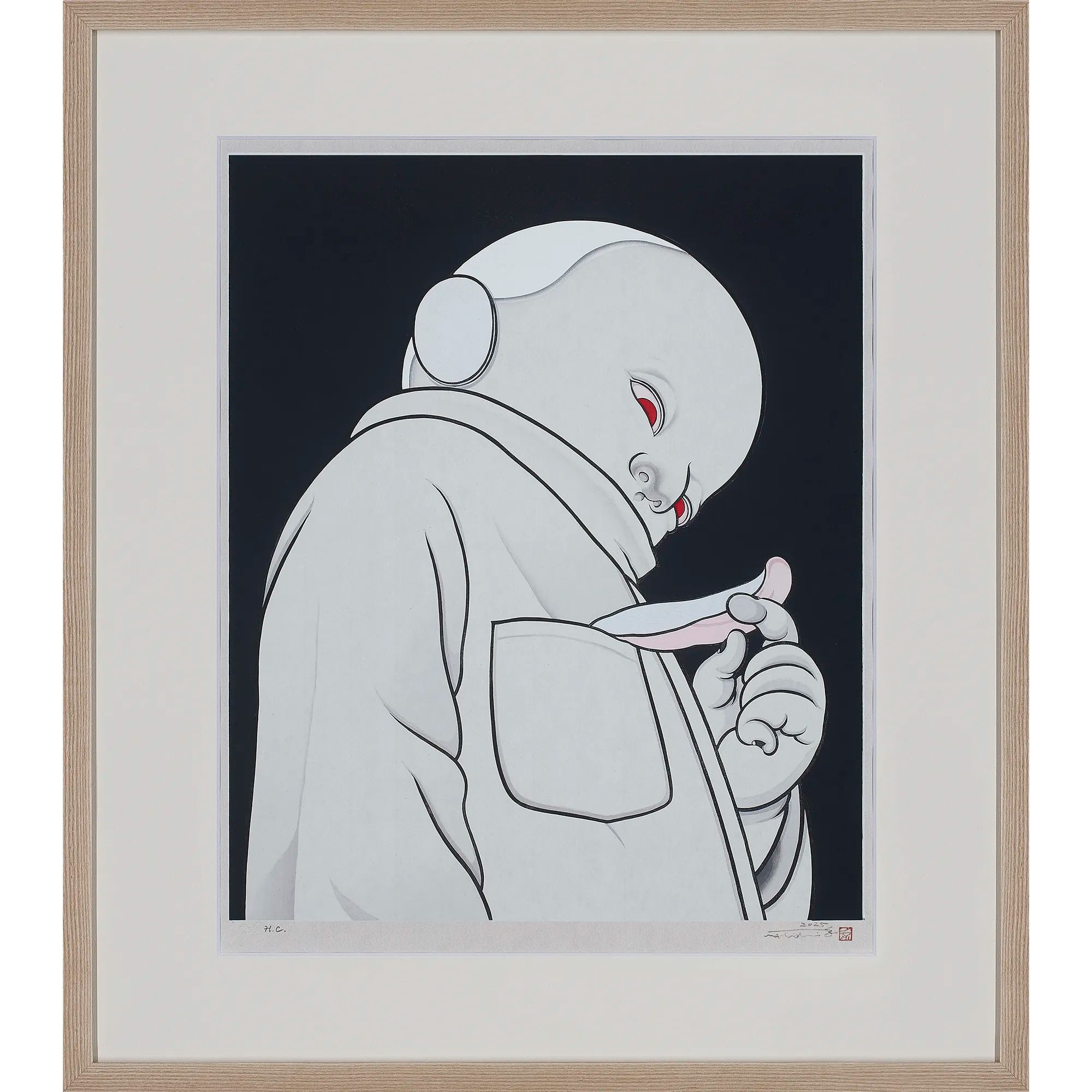 Kumi Machida "Snow Day -long night-" (Framed)