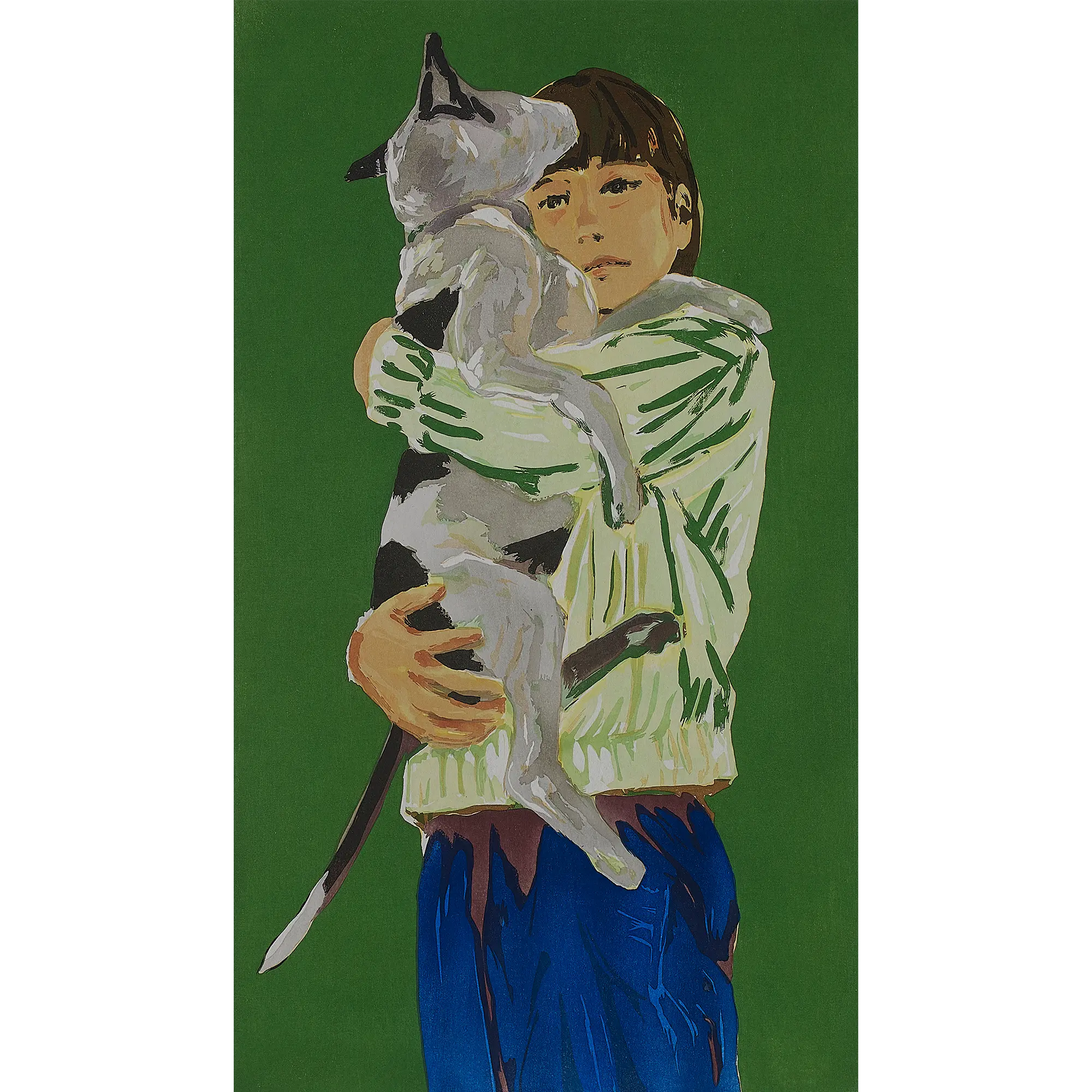 クレア・タブレ「Self-portrait (with George)」　Claire Tabouret「Self-portrait (with George)」