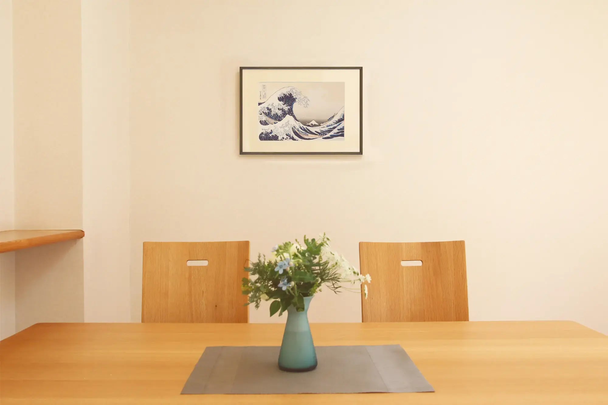 <Ukiyo-e for 2026> Set C-2 : “Selected Masterpieces from Hokusai’s Thirty-six Views of Mount Fuji × Adachi Original Frame with Ash Brown Finish”