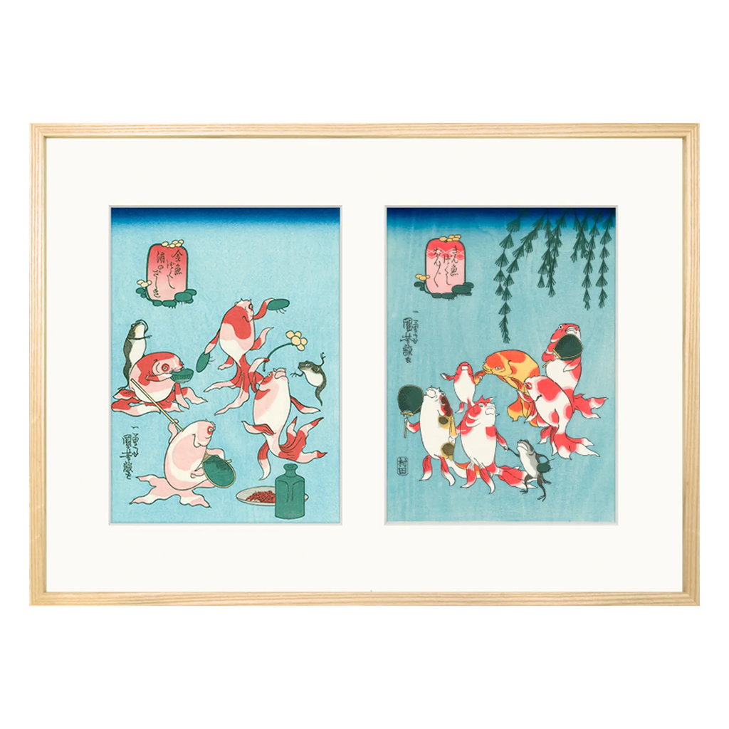 Utagawa Kuniyoshi（歌川国芳） 歌川国芳「金魚づくし」2図