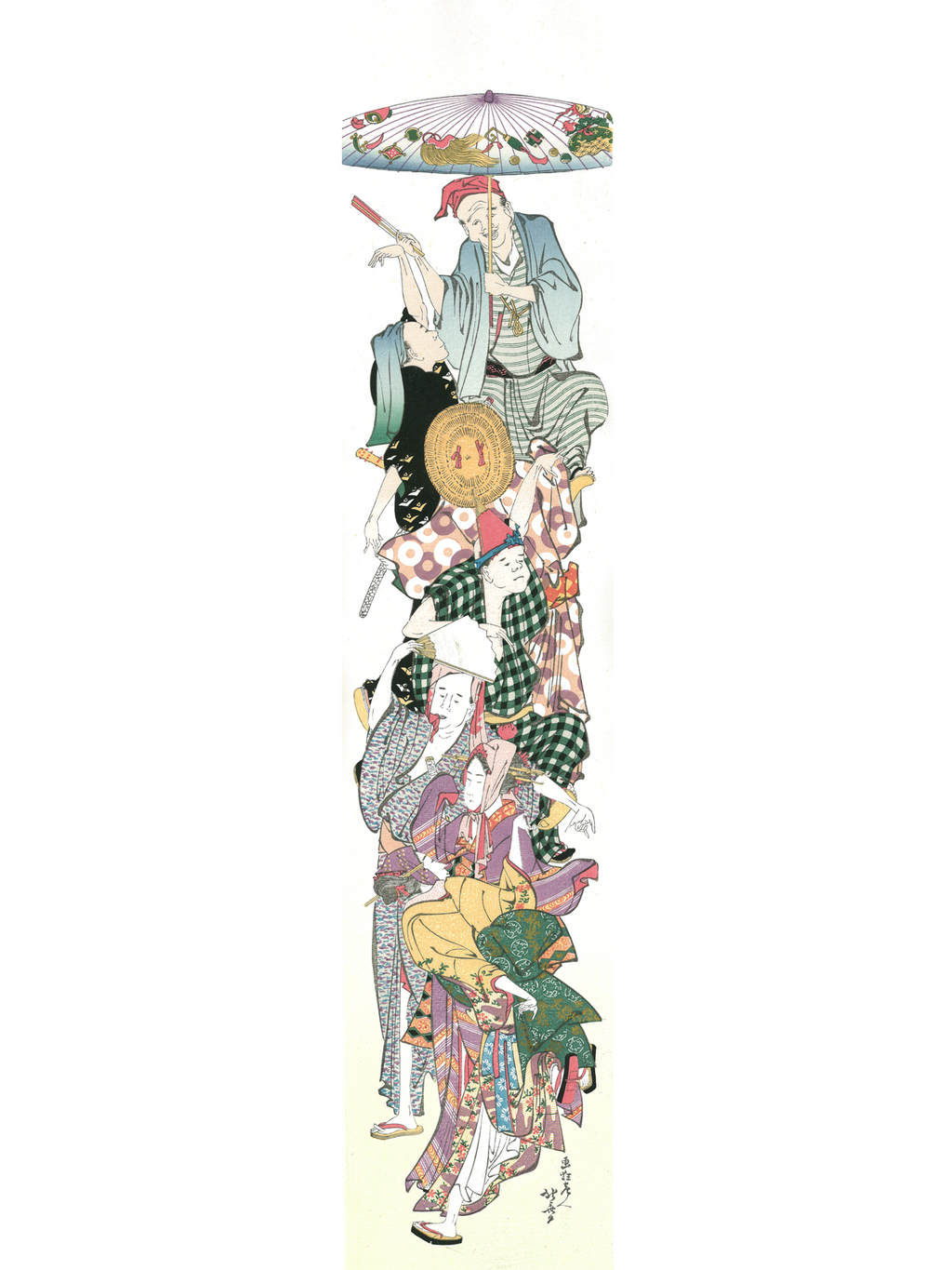 葛飾北斎 浮世絵 【彩色木版刷り 砧打ち図】 絹本 掛け軸 桐箱 葛飾北斎 浮世絵 【彩色木版刷り 砧打ち図】 絹本 掛け軸 桐箱