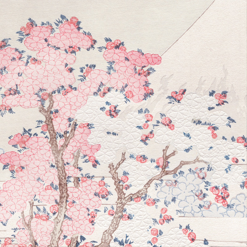 桜花に富士図《特別仕様額付》
