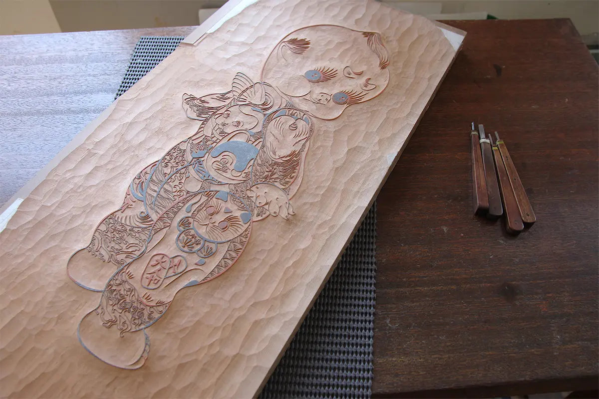 町田久美「ハレとケ」彫画像