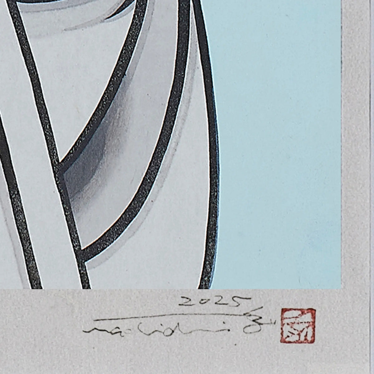 町田久美「雪の日 -first light-」サイン画像　Kumi Machida "Snow Day -first light-"