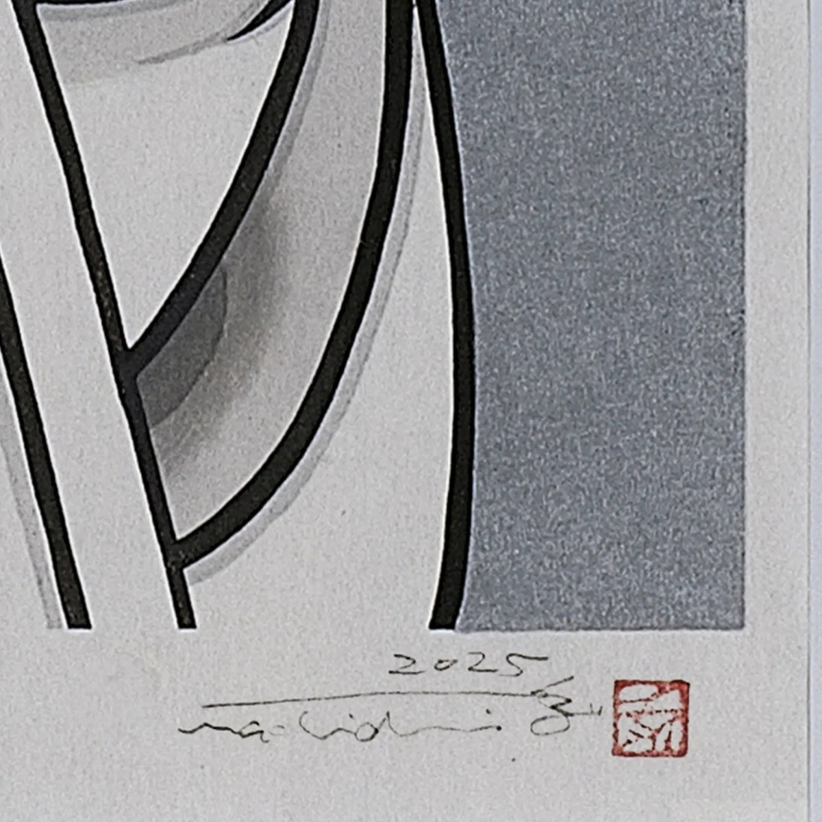 町田久美「雪の日 -signs of snow-」サイン画像　Kumi Machida "Snow Day -signs of snow-"