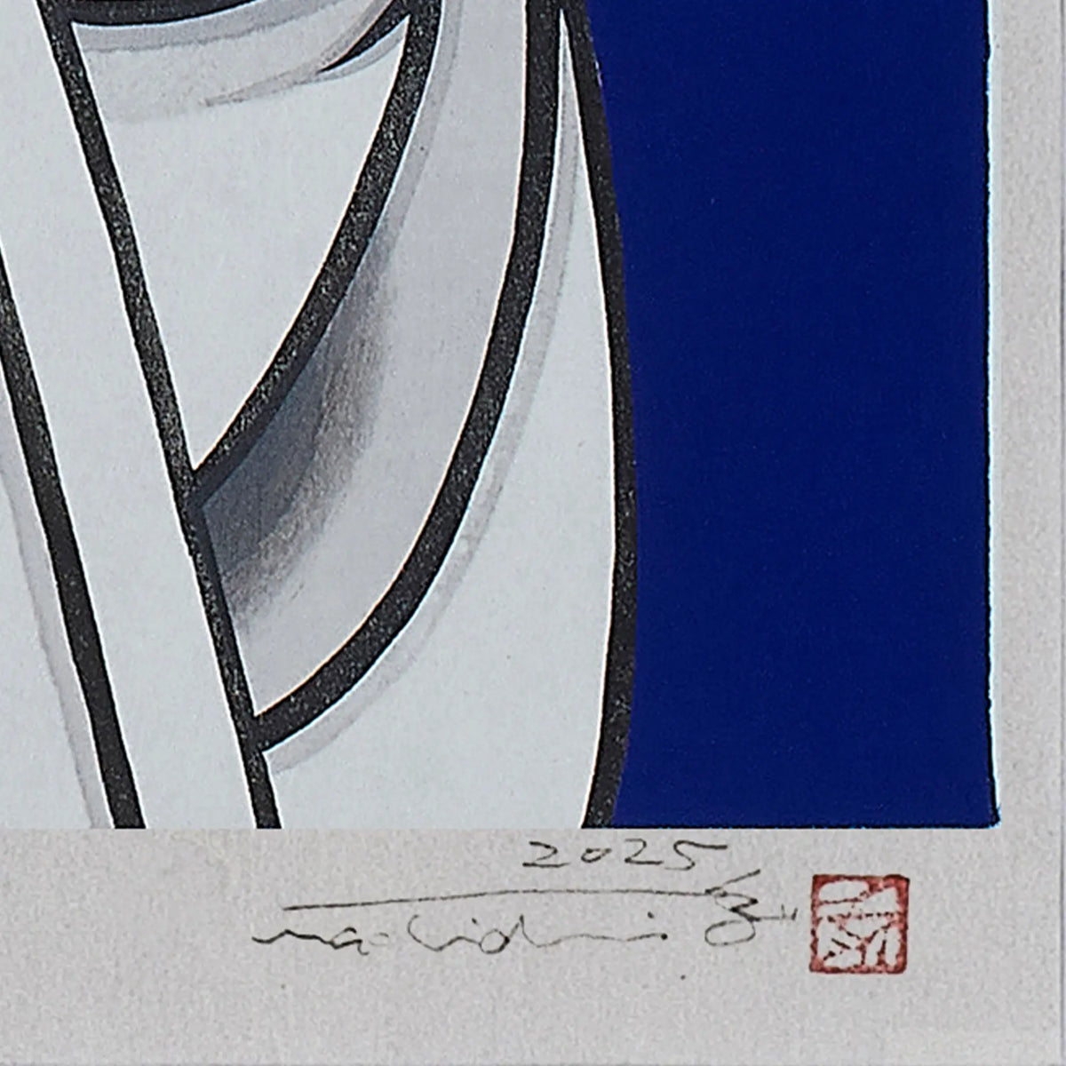町田久美「雪の日 -blue hour-」サイン画像　Kumi Machida "Snow Day -blue hour-"
