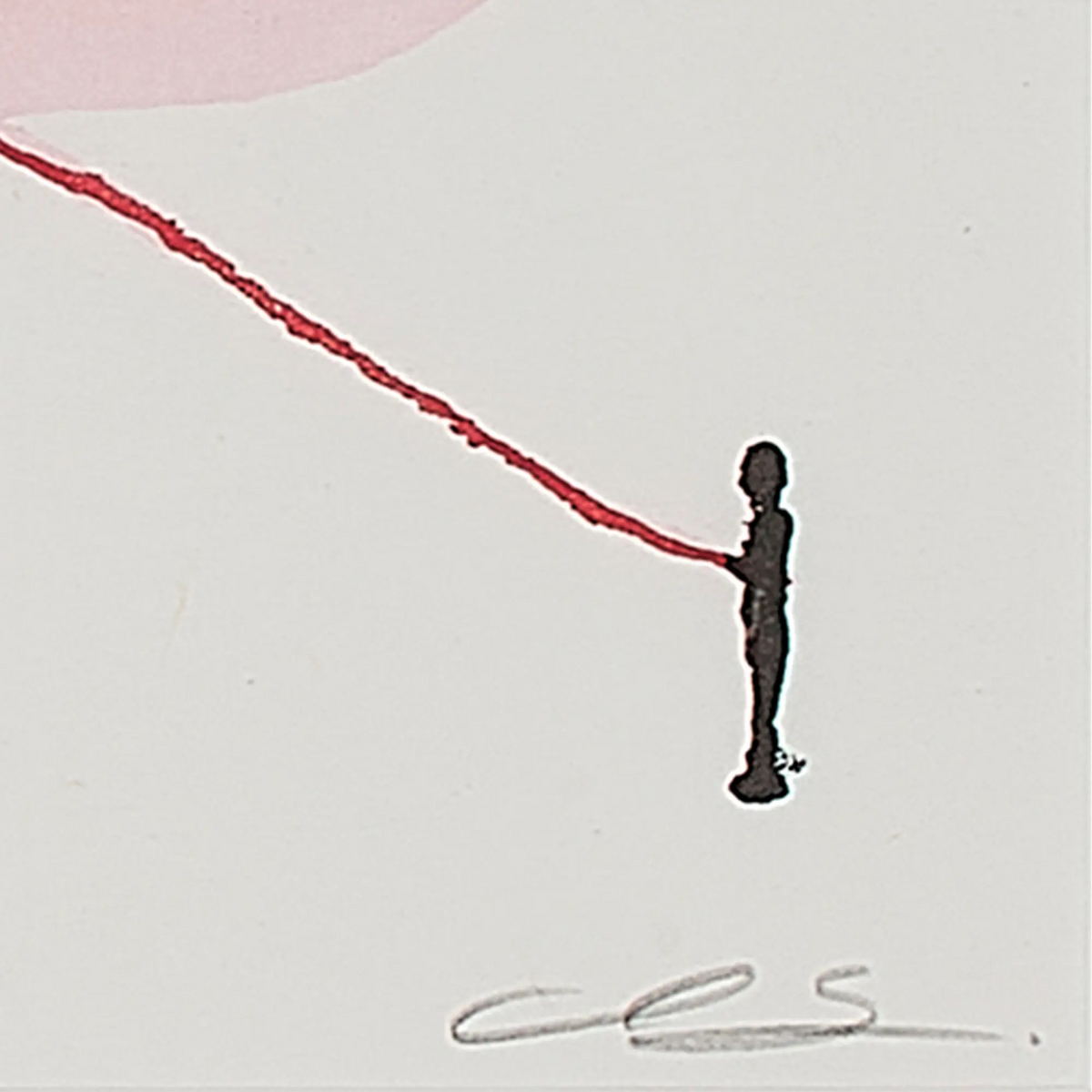 塩田千春「Connected to the Universe -Red Circles-」サイン画像　Chiharu Shiota "Connected to the Universe -Red Circles-"