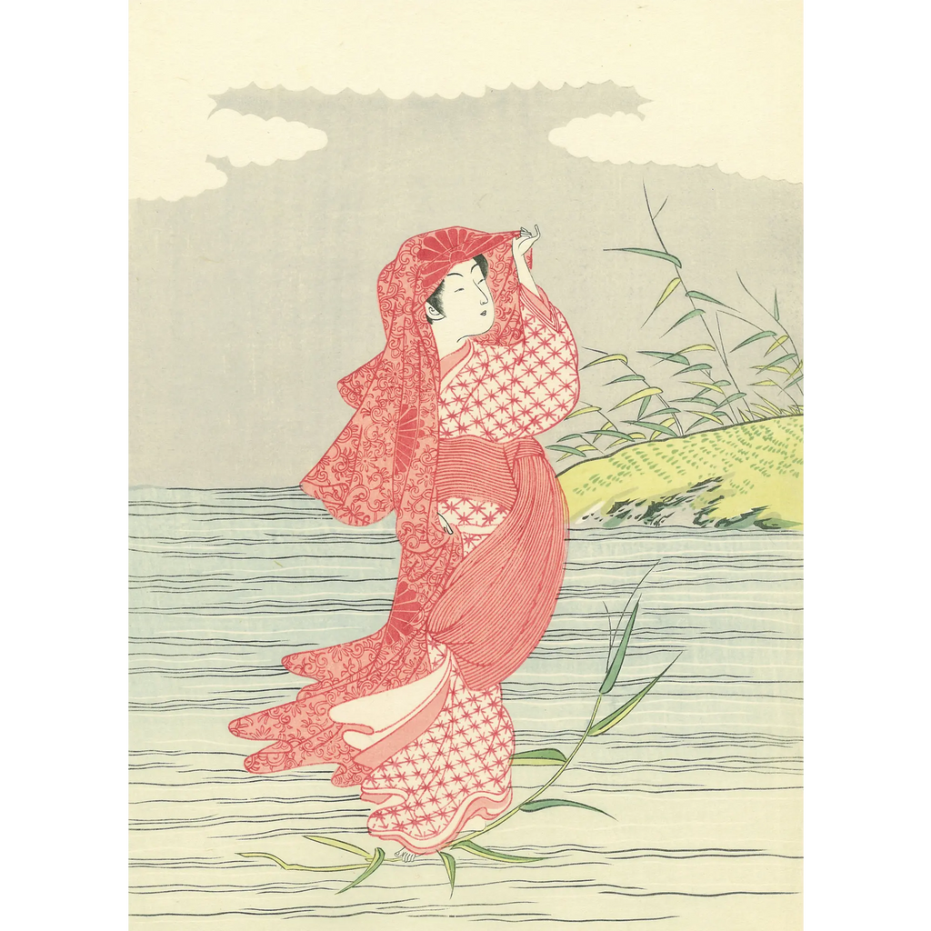 Suzuki Harunobu（鈴木春信） 鈴木春信「見立芦葉達磨