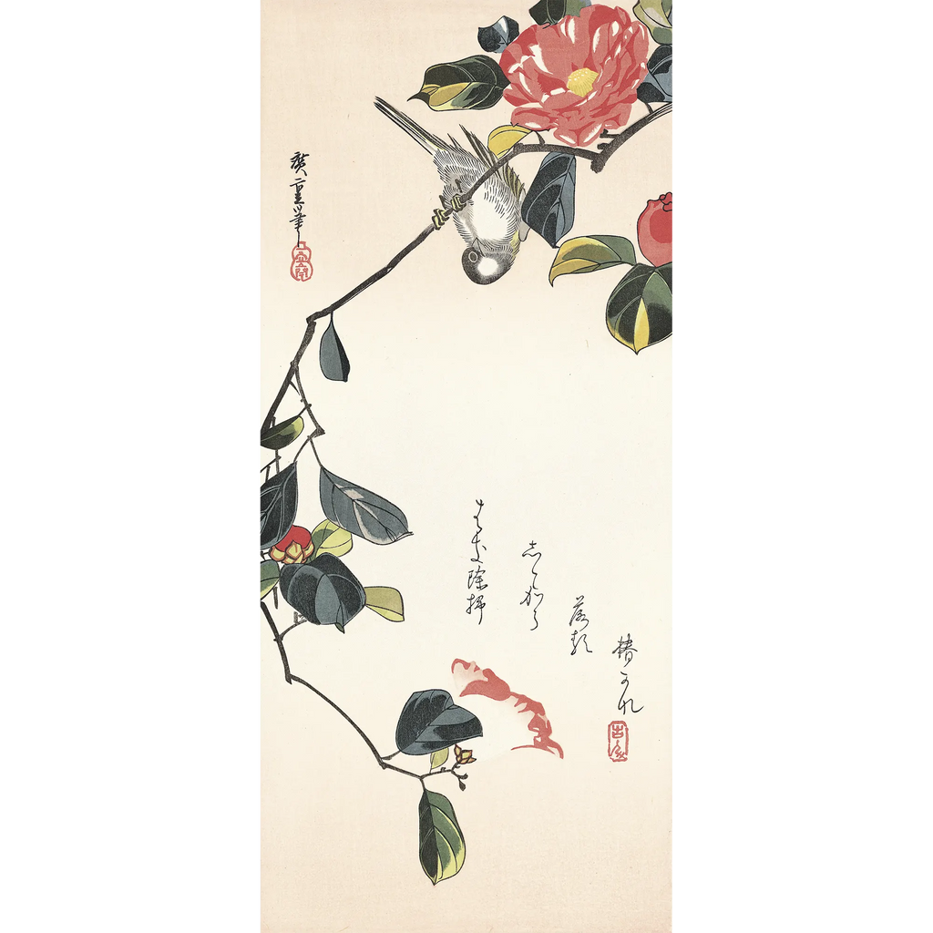 Utagawa Hiroshige(歌川広重) 歌川広重「椿に鷽」|オンラインストア Utagawa Hiroshige(歌川広重) 歌川広重「椿に鷽」|オンラインストア