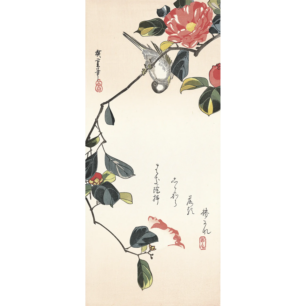 Utagawa Hiroshige（歌川広重） 歌川広重「椿に鷽」｜オンライン