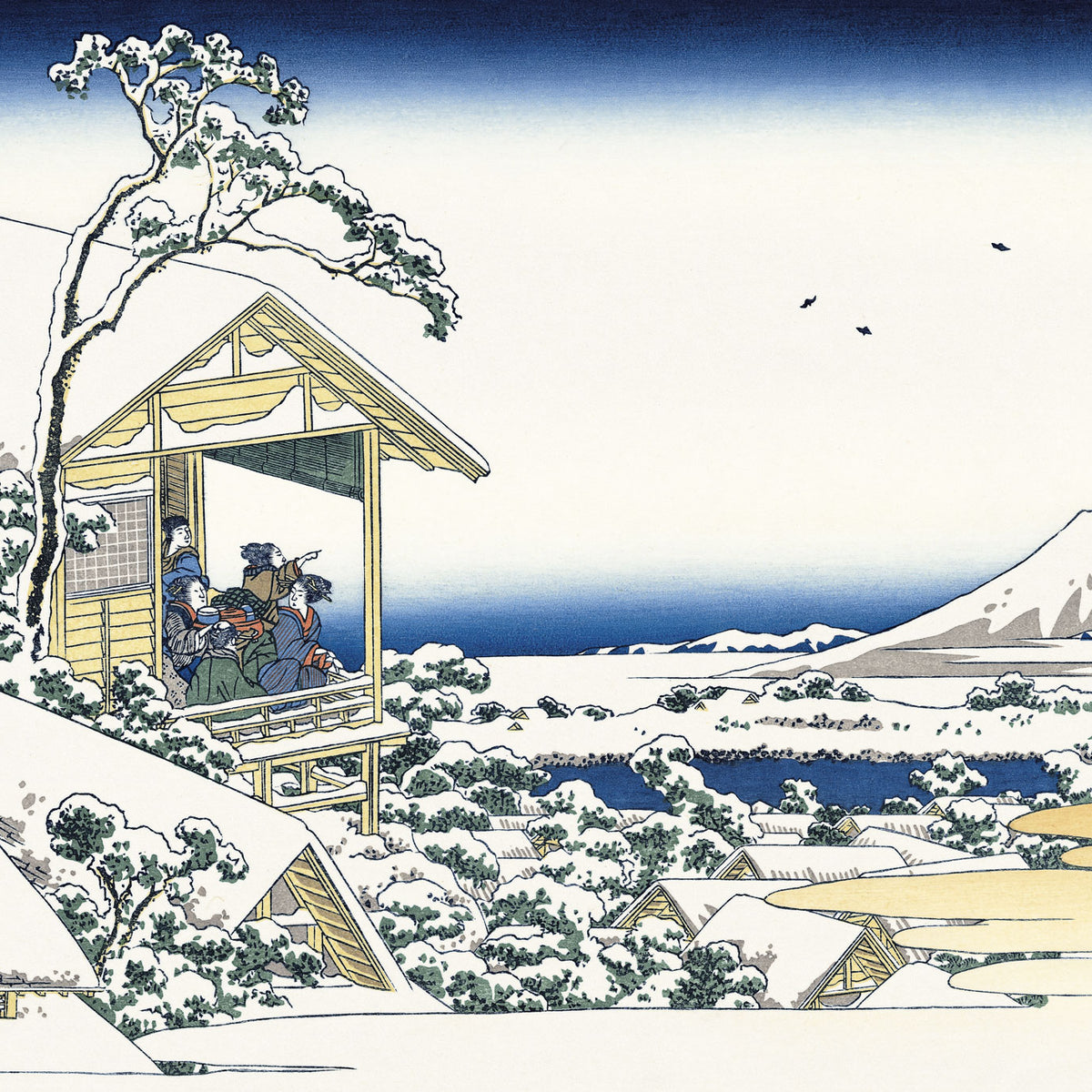Katsushika Hokusai（葛飾北斎） 富嶽三十六景 礫川雪ノ旦｜浮世絵 