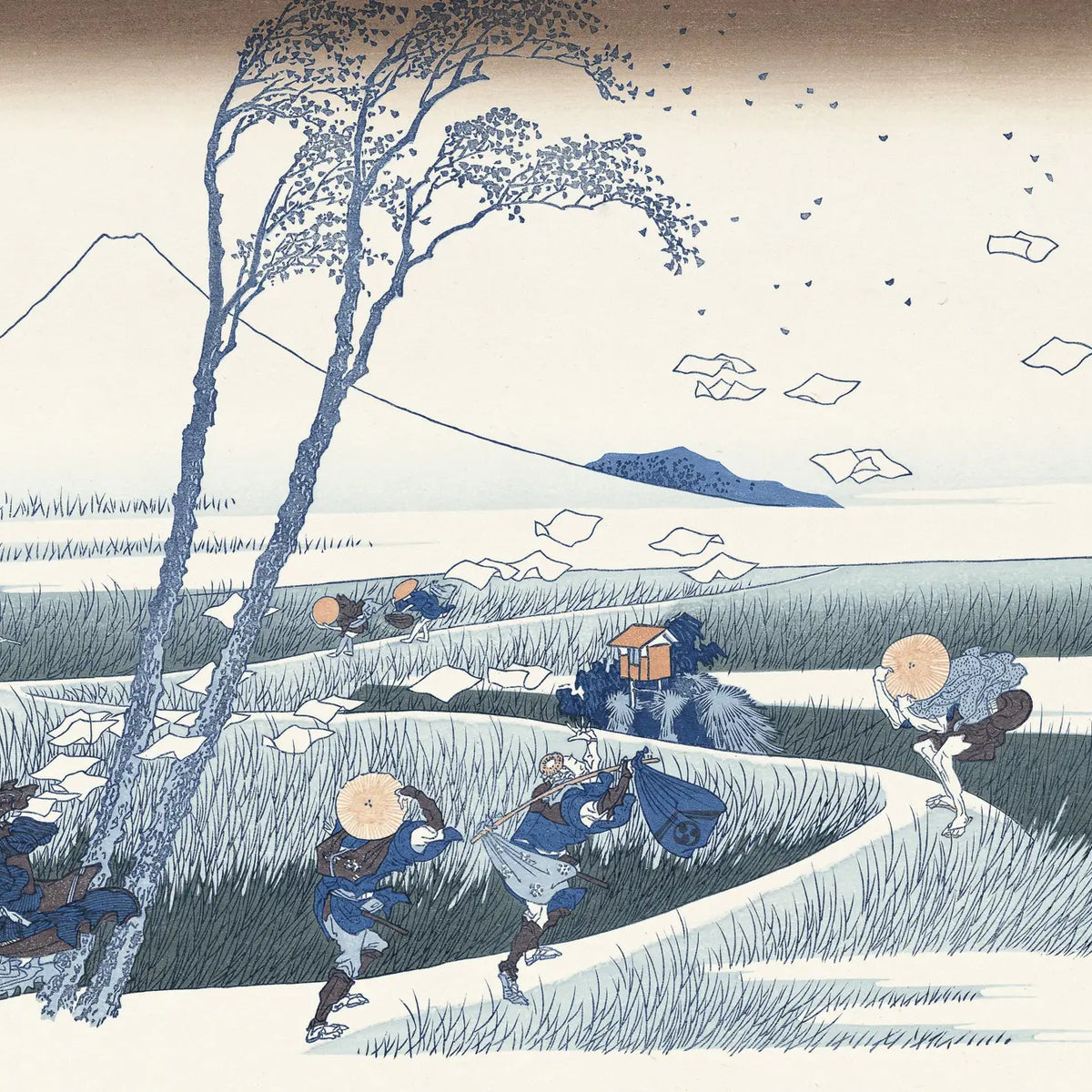 富士三十六景 海景 木版画 Katsushika Hokusai（葛飾北斎） 葛飾北斎「富嶽三十六景 駿州