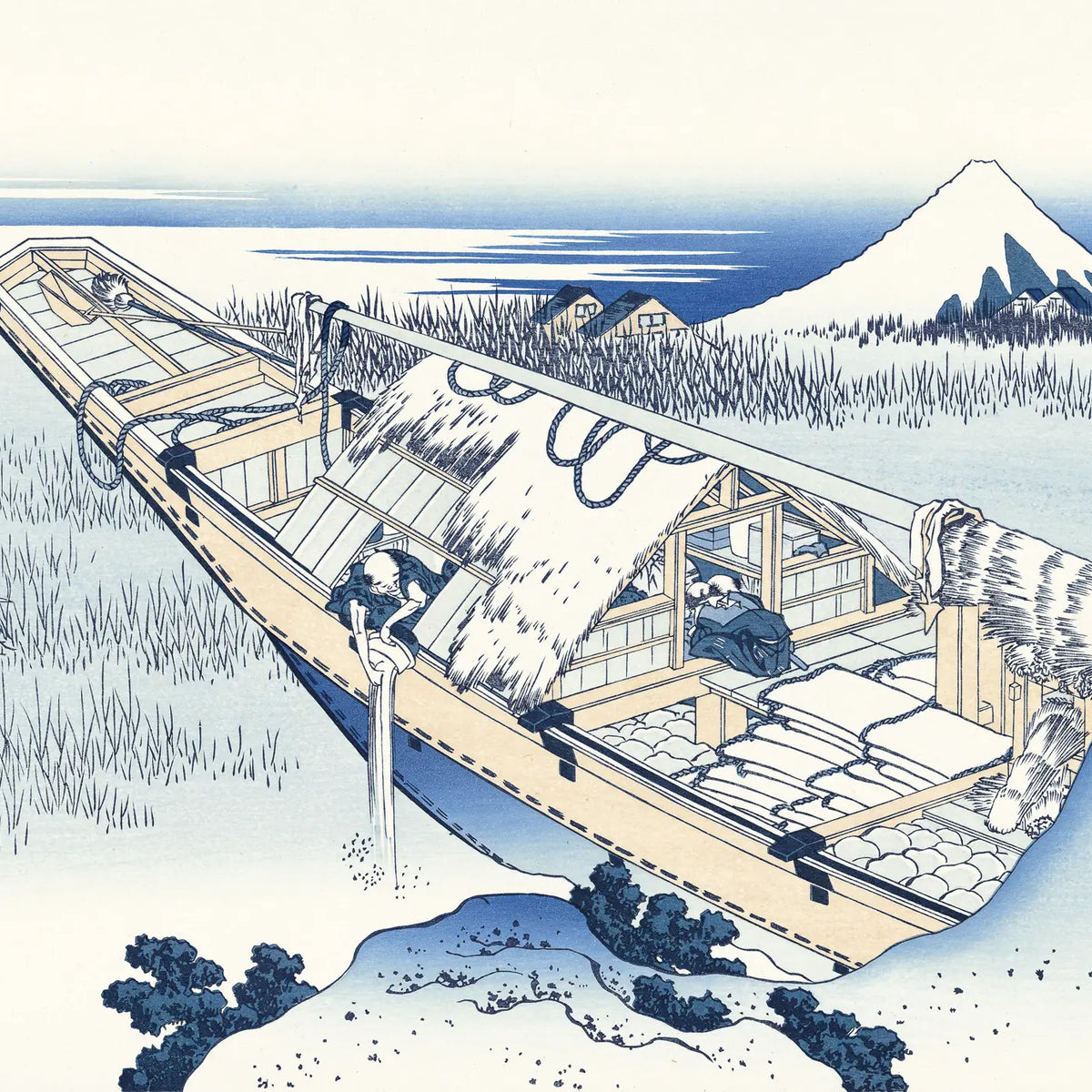 真作/葛谷聖山/春景富士山水図/布袋屋掛軸HD-568 Katsushika Hokusai（葛飾北斎） Lake Suwa in Shinano Province