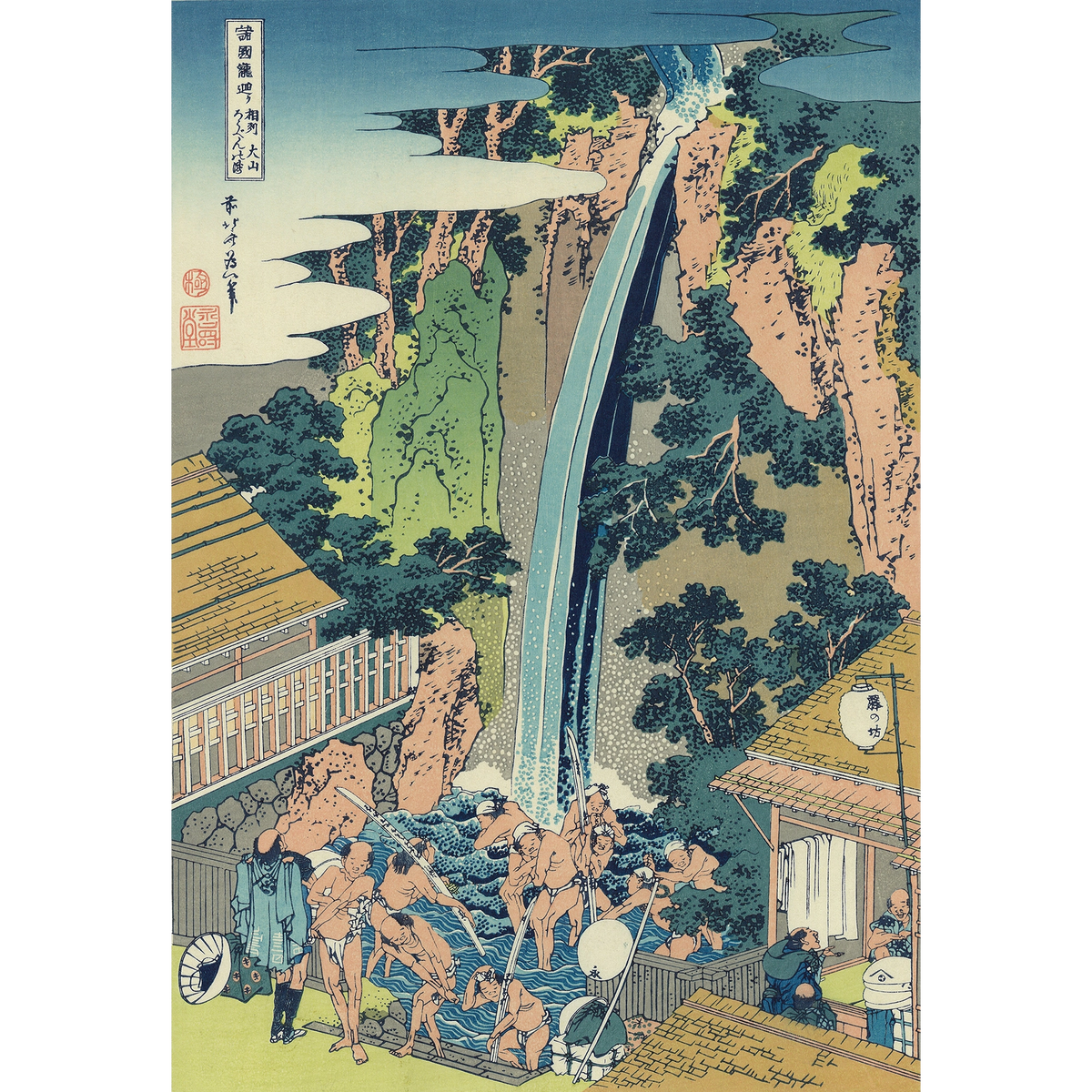 【瀑布 滝図】岸連山 973 大幅 涼し掛　掛け軸　肉筆 世界を魅了 明治の刺繍（9）「瀑布図」 - 日本経済新聞