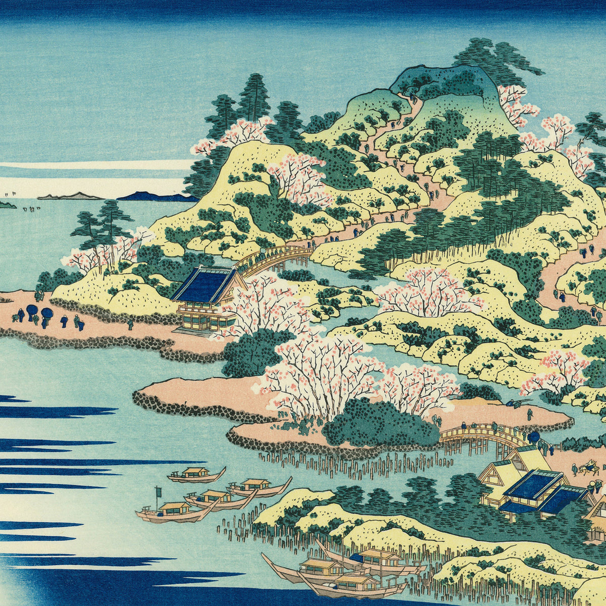 最新最全の 浮世絵、諸国名所百景(大阪天保山）二代広重画
