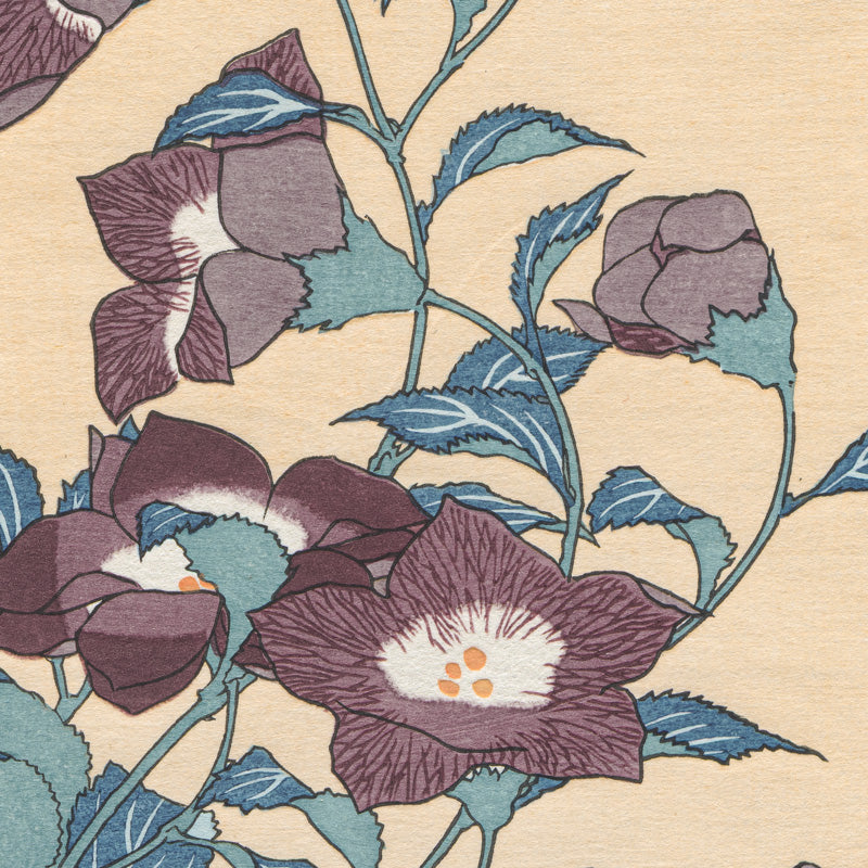 葛飾北斎「桔梗に蜻蛉」（部分）アダチ版復刻浮世絵