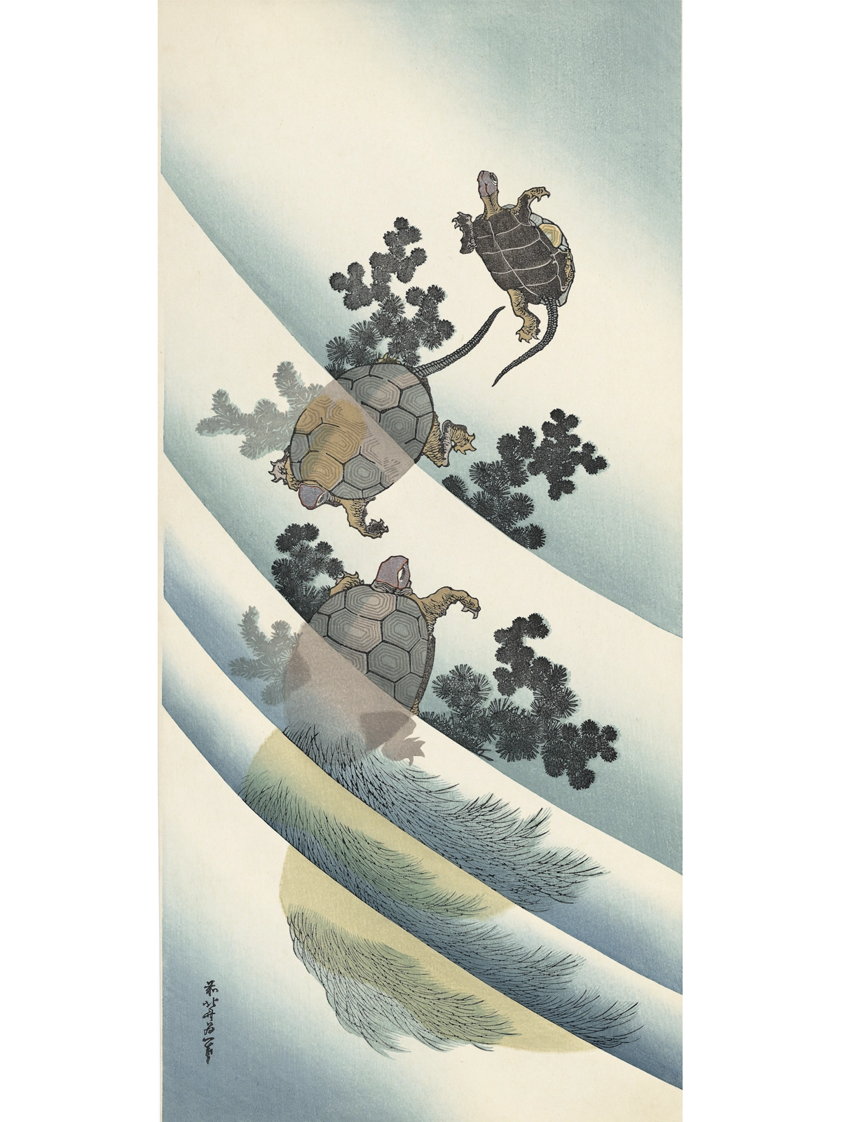 葛飾北斎「游亀」アダチ版復刻浮世絵