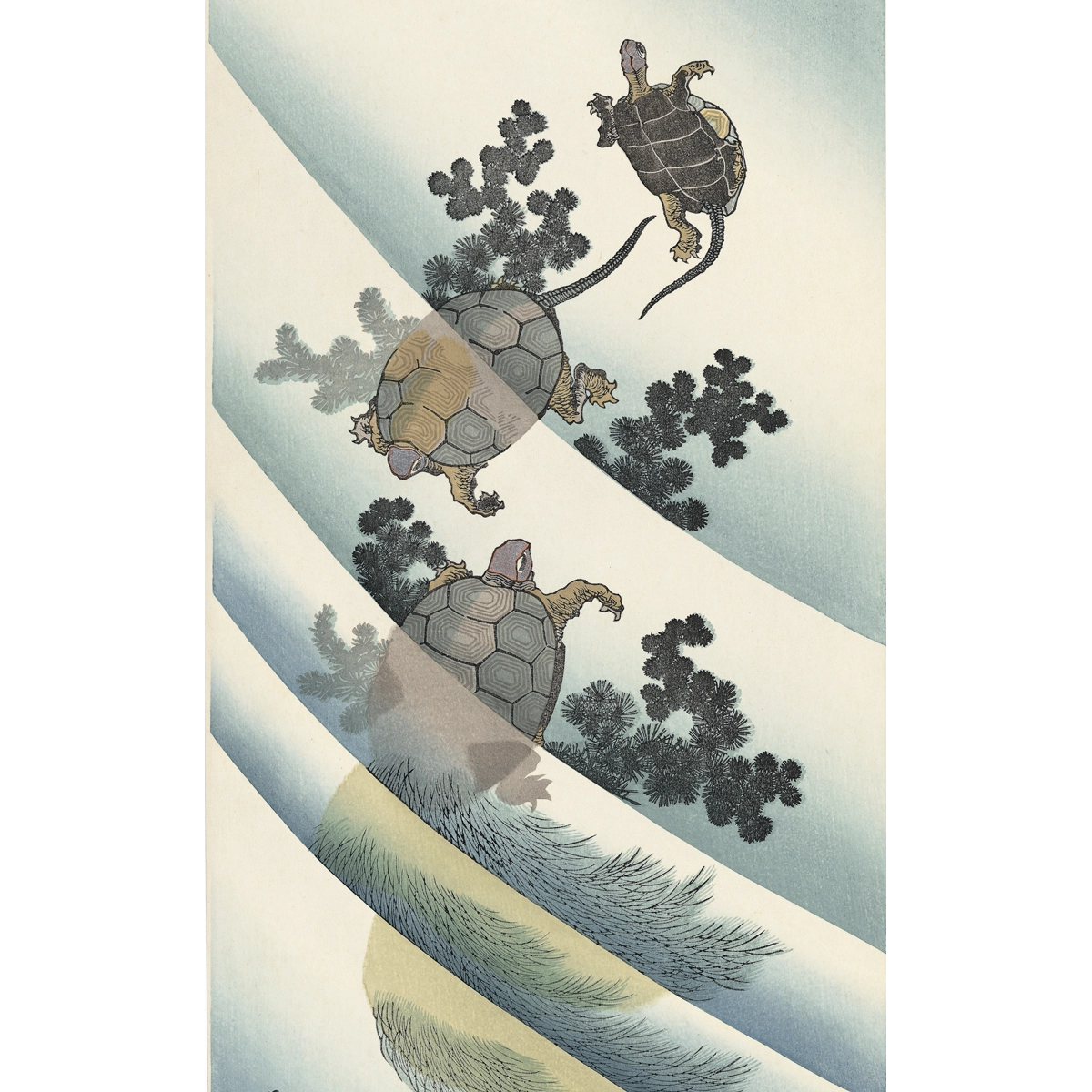 葛飾北斎版画 アダチ版画研究所 Katsushika Hokusai(葛飾北斎) 葛飾北斎「游亀」|オンライン