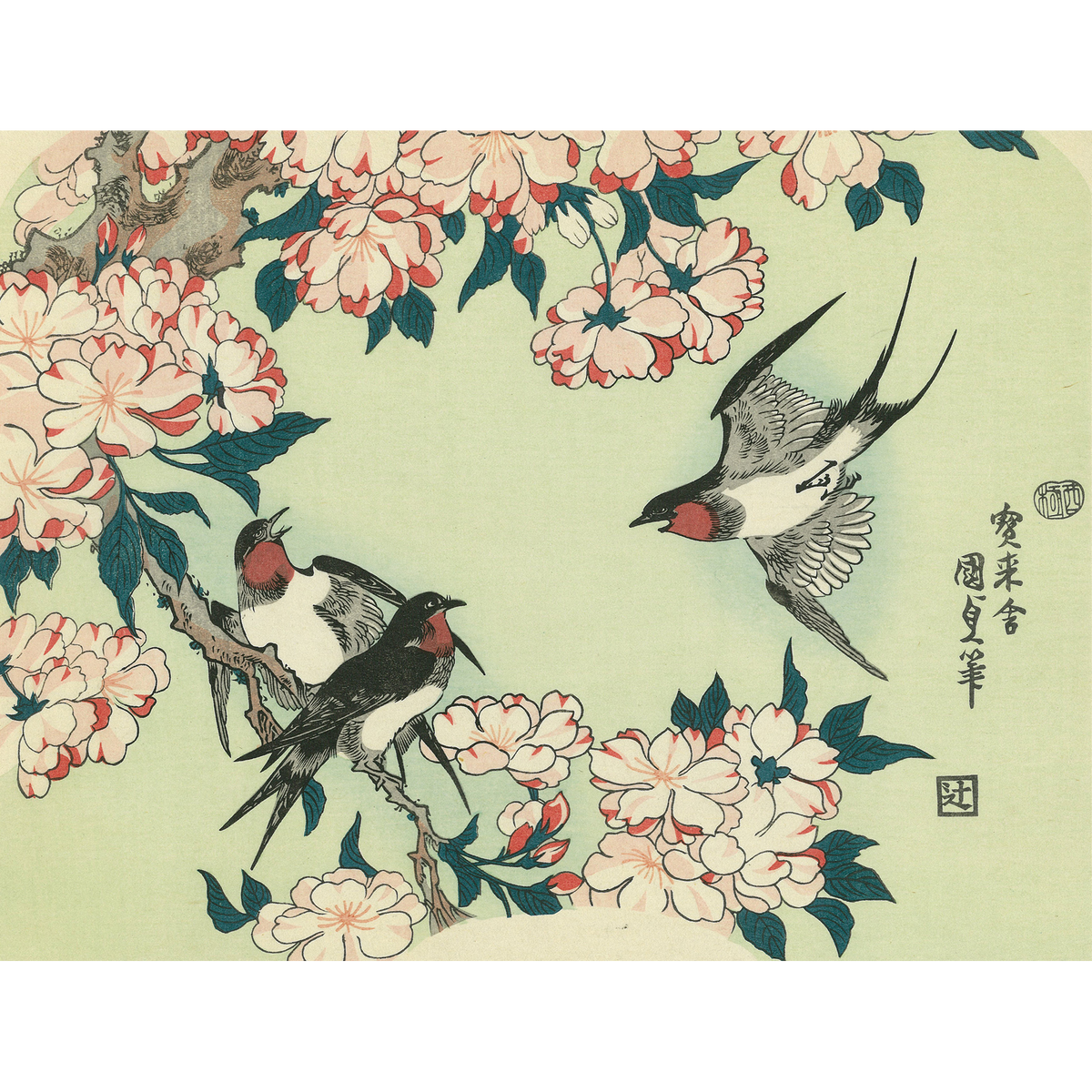 Utagawa Kunisada（歌川国貞（三代豊国）） Cherry Blossoms and