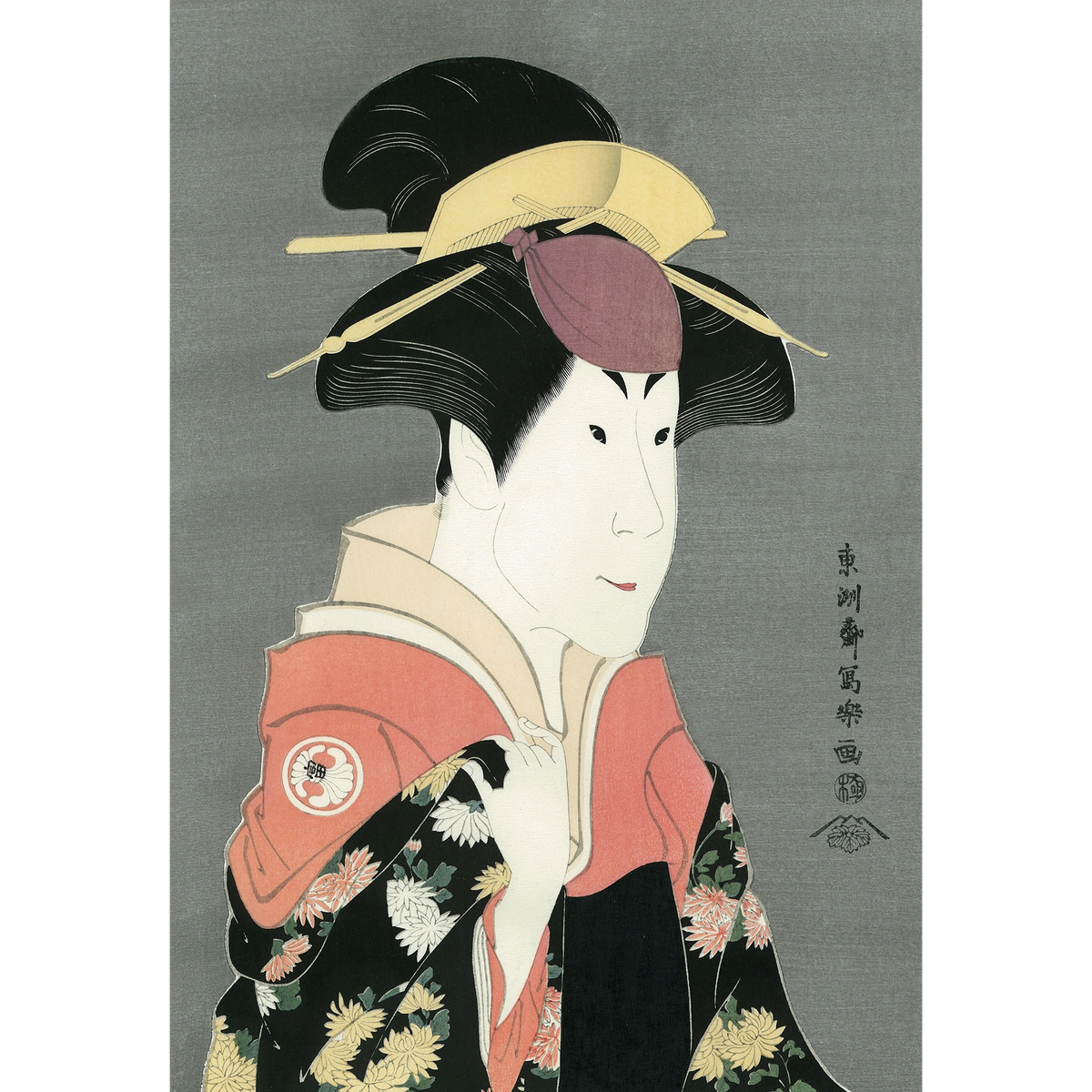 【浮世絵貼り絵アート】東洲斎写楽オマージュ／二代瀬川富三郎の大岸蔵人妻やどり木／ 浮世絵貼り絵アート】東洲斎写楽オマージュ／二代瀬川富三郎の大