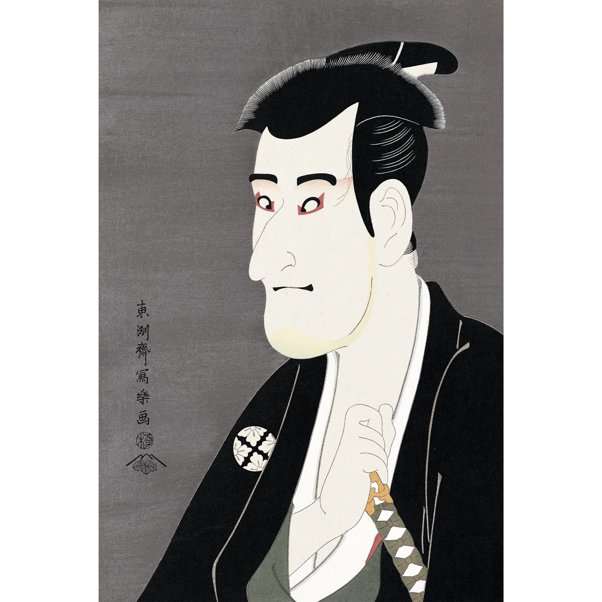 東洲斎写楽「三代目市川高麗蔵　志賀大七」アダチ版復刻浮世絵