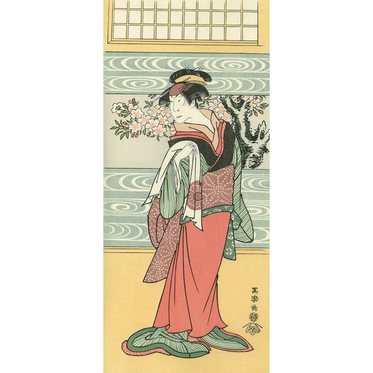 東洲斎写楽「二代目瀬川雄次郎　仲居おとわ」アダチ版復刻浮世絵