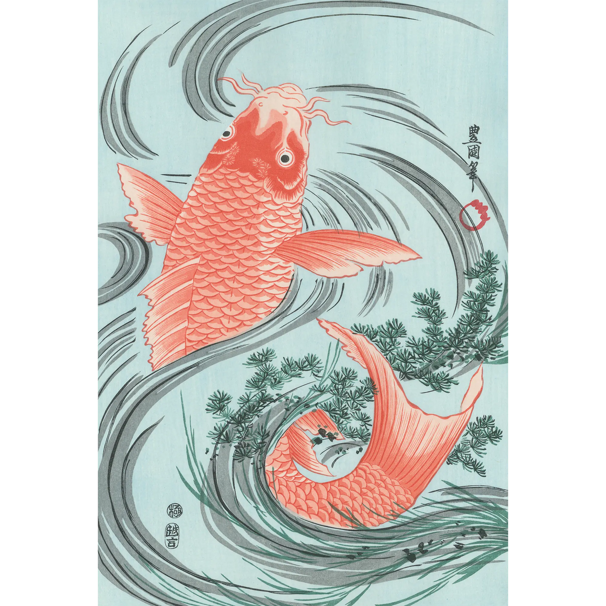 【真作】絵画　日本画　赤鯛図　色彩と質感の競演　ユーモラスな赤鯛の姿　W182 真作】絵画 日本画 赤鯛図 色彩と質感の競演 ユーモラスな赤